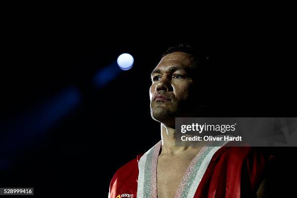 Kubrat Pulev of Bulgaria looks on prior to the Heavyweight European Championship between Kubrat Pulev and Dereck Chisora at Barclaycard Arena on May...