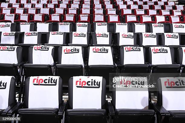 General view prior to Game Three of the Western Conference Semifinals between the Golden State Warriors and Portland Trail Blazers during the 2016...