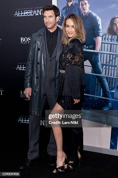 Dylan McDermott and Maggie Q attend "The Divergent Series: Allegiant" world premiere at the AMC Loews Lincoln Square in New York City. �� LAN