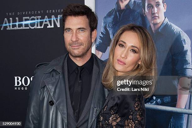 Dylan McDermott and Maggie Q attend "The Divergent Series: Allegiant" world premiere at the AMC Loews Lincoln Square in New York City. �� LAN