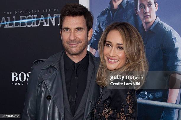 Dylan McDermott and Maggie Q attend "The Divergent Series: Allegiant" world premiere at the AMC Loews Lincoln Square in New York City. �� LAN