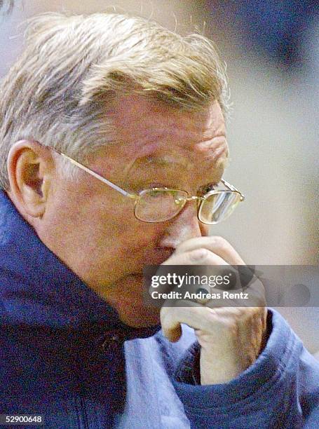 Champions League 02/03, Manchester; Manchester United - Real Madrid 4:3; Trainer Alex FERGUSON/ManU