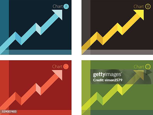 going high chart - converging arrows stock illustrations
