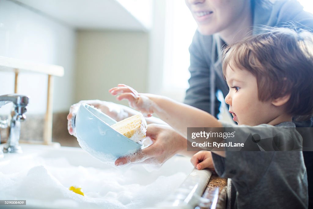 Baby Dish Washing