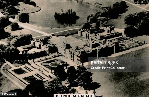 Aerial view of Blenheim Palace, 1939. One of Britain's greatest stately homes, Blenheim was intended to be a gift from a grateful nation to John...