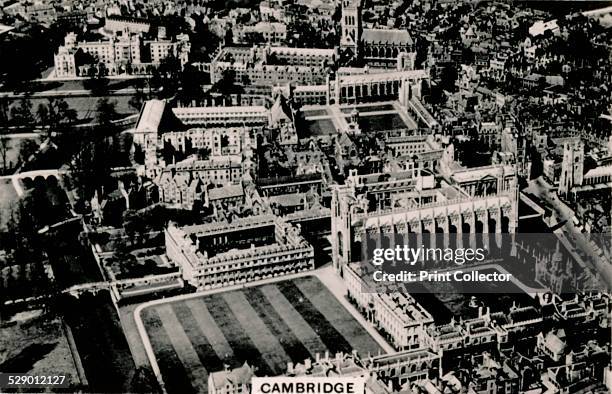 Aerial view of Cambridge, 1939. This aerial view of Cambridge includes: King's College, Old University Library and Senate House. From the Senior...