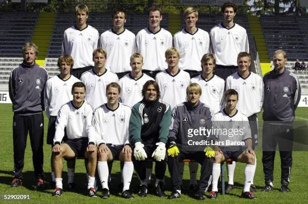 Team WM 2006, Aalen; Fototermin; hintere Reihe von links: Christoph DABROWSKI, Sven MUELLER, Markus SCHROTH, Tim BOROWSKI, Roland BENSCHNEIDER,...