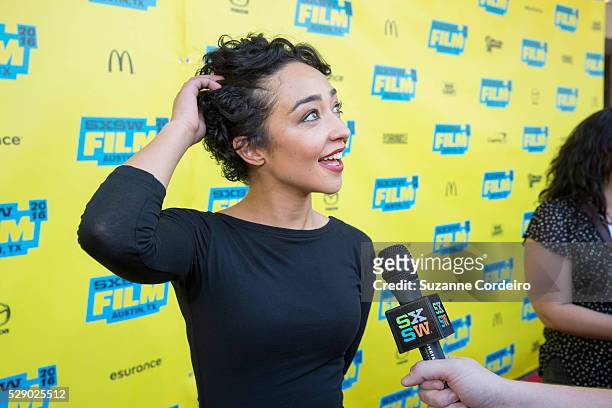 Actress Ruth Negga on the red carpet of 'Preacher' during the 2016 SXSW Music, Film + Interactive Festival at Paramount Theatre on March 14, 2016 in...