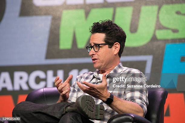 Abrams speaks during his SXSW Interactive panel with Andrew Jarecki called "The Eyes of Robots and Murderers" which was led by Re/Code Senior Editor...