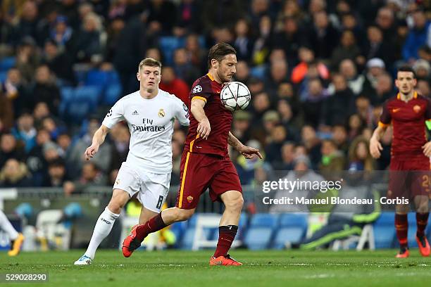 Francesco Totti of AS Roma during the UEFA Champions League round of 16, 2nd leg, football match between Real Madrid CF and AS Roma on March 8, 2016...
