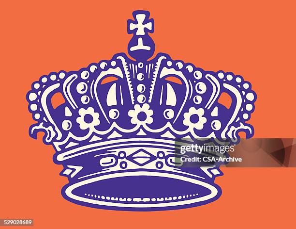 ilustraciones, imágenes clip art, dibujos animados e iconos de stock de crown - reyes y reinas