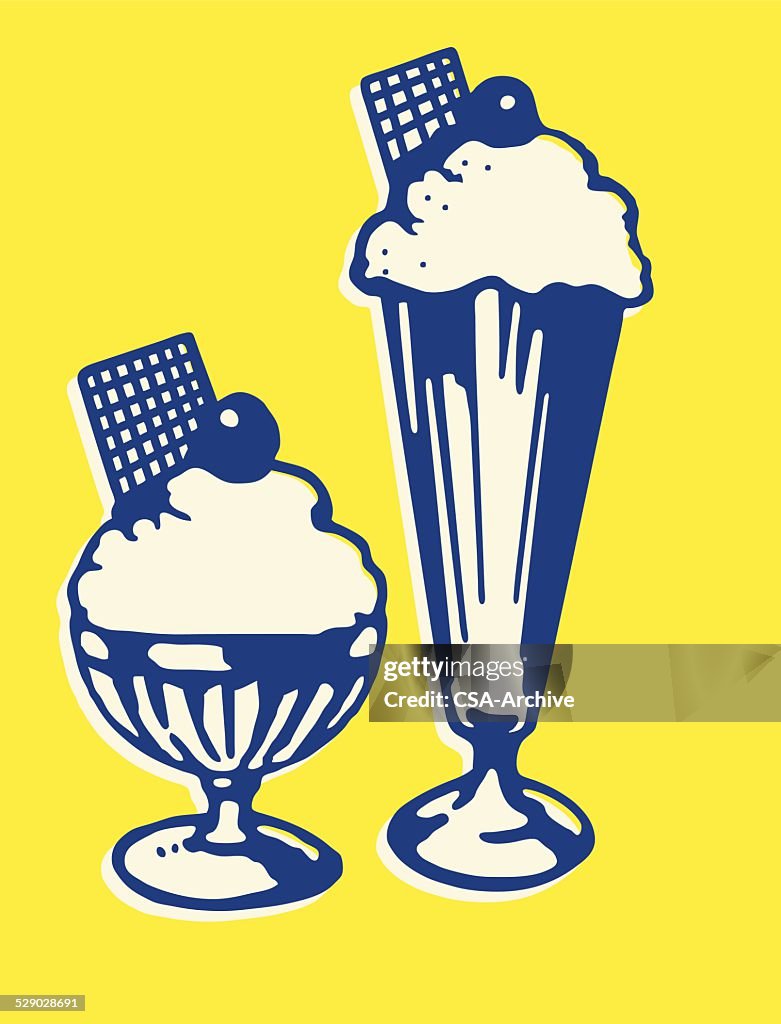 Zwei Eiscreme