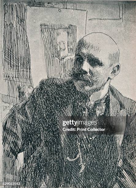 Count Georg von Rosen , Swedish painter, 1893. After an etching by Anders Leonard Zorn .From The Studio Volume Twelve by [London Offices of the...