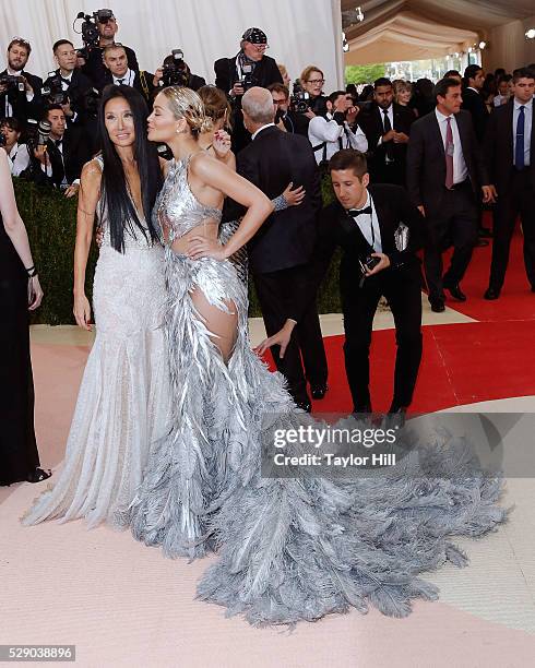 Rita Ora and Vera Wang attend the 2016 Costume Institute Gala at the Metropolitan Museum of Art on May 02, 2016 in New York, New York.