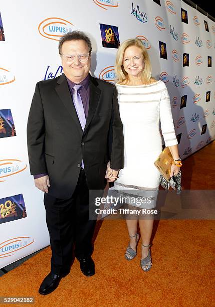 Actor Wayne Knight and Clare De Chenu attend Lupus LA's Orange Ball, A Night Of Superheroes at FOX Studios on May 7, 2016 in Los Angeles, California.