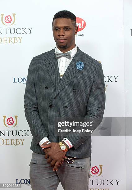 Basketball player for the Houston Rockets of the NBA Terrence Jones attends the 142nd Kentucky Derby at Churchill Downs on May 07, 2016 in...