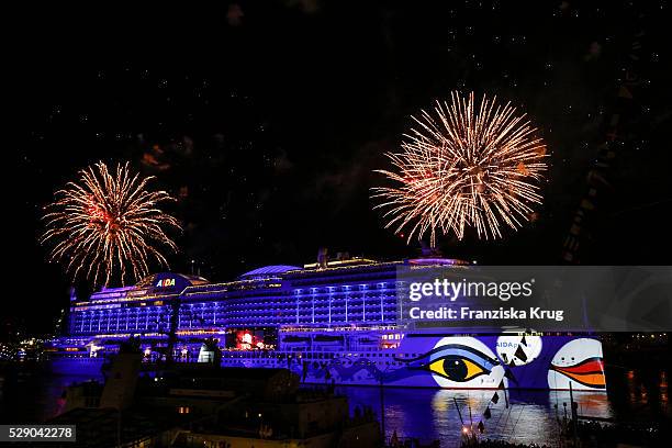 The AIDAprima Cruise Ship Baptism during the 827th HAMBURG PORT ANNIVERSARY on May 7, 2016 in Hamburg, Germany