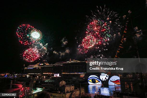 The AIDAprima Cruise Ship Baptism during the 827th HAMBURG PORT ANNIVERSARY on May 7, 2016 in Hamburg, Germany