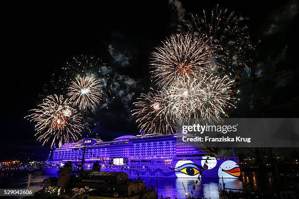 The AIDAprima Cruise Ship Baptism during the 827th HAMBURG PORT ANNIVERSARY on May 7, 2016 in Hamburg, Germany