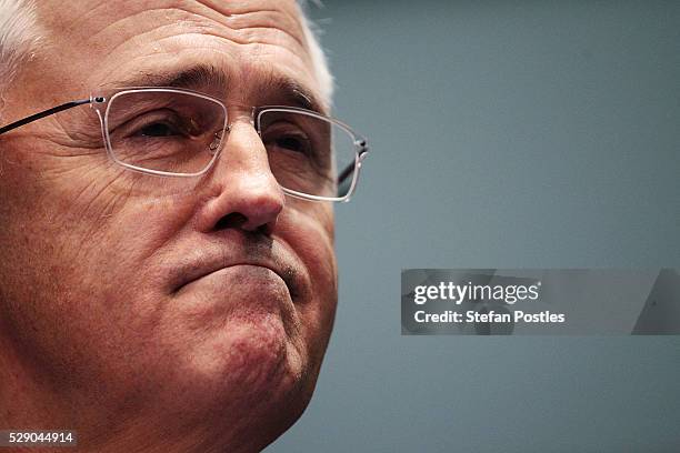 Prime Minister Malcolm Turnbull speaks to the media during a press conference at Parliament House on May 8, 2016 in Canberra, Australia. Malcolm...