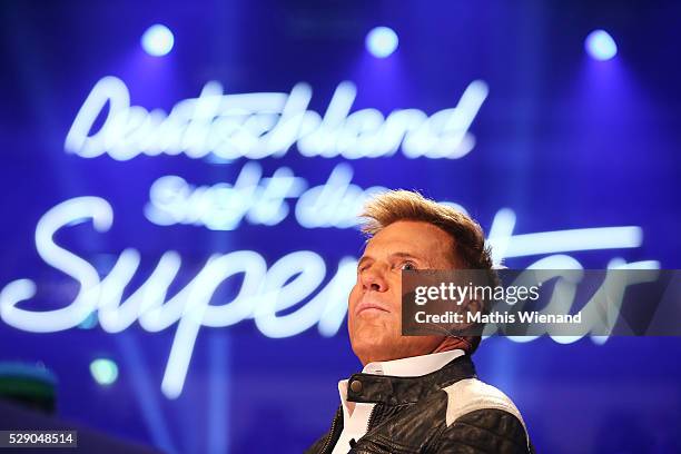 Dieter Bohlen is seen during the finals of the television show 'Deutschland sucht den Superstar' on May 7, 2016 in Duesseldorf, Germany.