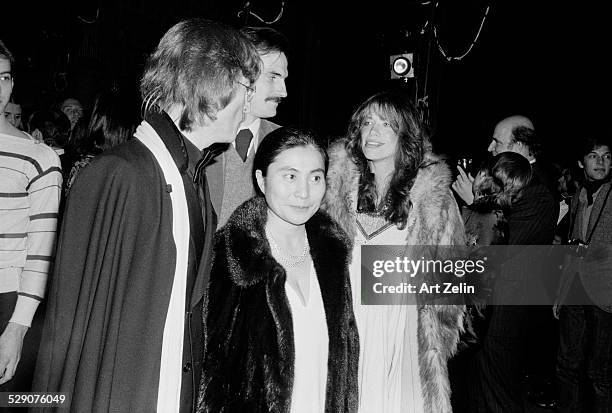 Carly Simon Yoko Ono James Taylor and John Lennon; circa 1960; New York.