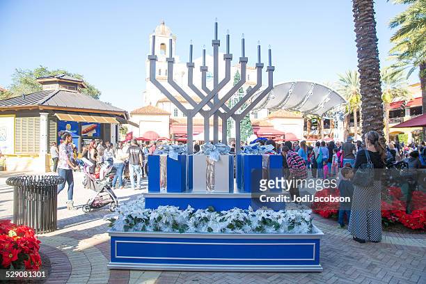 menorah at family fun festival in west palm beach  rm - jodi west stock pictures, royalty-free photos & images