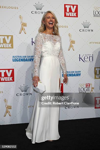 Livinia Nixon arrives at the 58th Annual Logie Awards at Crown Palladium on May 8, 2016 in Melbourne, Australia.