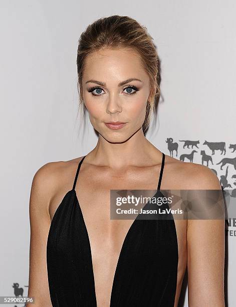 Actress Laura Vandervoort attends The Humane Society of The United States' To The Rescue gala at Paramount Studios on May 07, 2016 in Hollywood,...