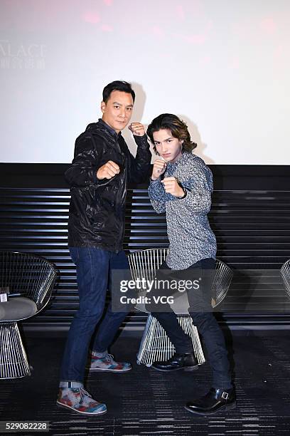 Actor Daniel Wu and American actor Aramis Knight promote American television series "Into the Badlands" on May 7, 2016 in Beijing, China.