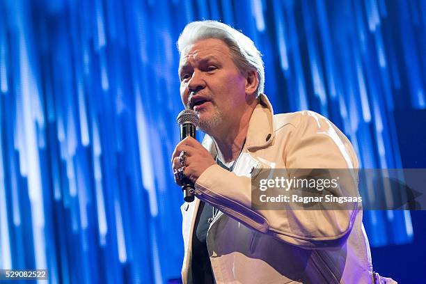 Johnny Logan performs during the 'We Love the 80's' Festival at Telenor Arena on May 7, 2016 in Oslo, Norway.