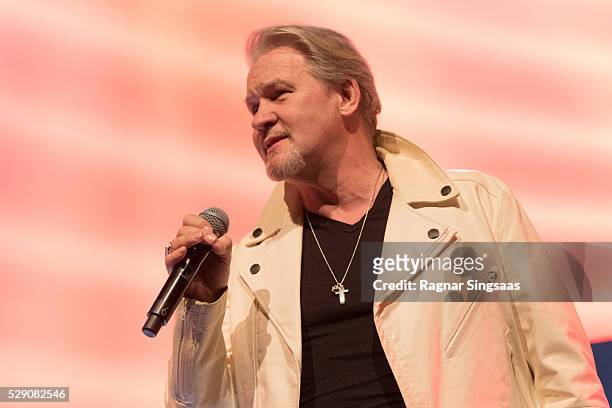 Johnny Logan performs during the 'We Love the 80's' Festival at Telenor Arena on May 7, 2016 in Oslo, Norway.