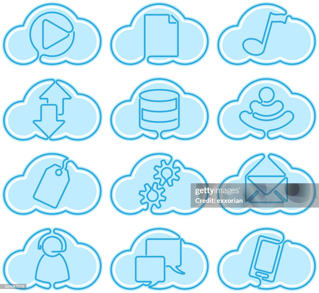 Cloud Services Icon Set