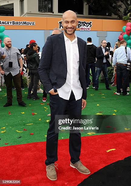 Actor Keegan-Michael Key attends the premiere of "Angry Birds" at Regency Village Theatre on May 7, 2016 in Westwood, California.