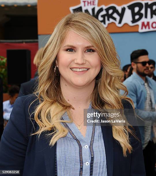 Actress Jillian Bell attends the premiere of "Angry Birds" at Regency Village Theatre on May 7, 2016 in Westwood, California.