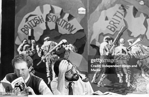 November 2nd 1985, Sinn Fein Ard Fheis, Martin McGuinness and Gerry Adams. .