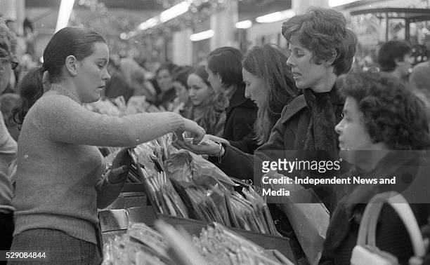 Christmas shopping in Henry Street, Dublin, circa December 1971, .