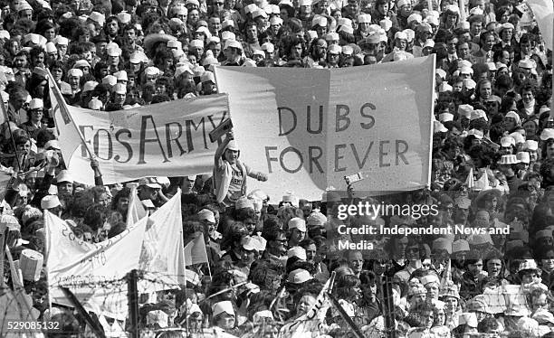 Dublin fans during the Dublin v Galway in the All-Ireland Football Final at Croke Park, ...