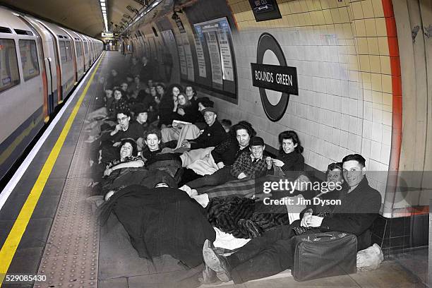 In this digital composite image a comparison has been made between a London scene during the Blitz of 1940-1941 and present day, to remember the 75th...