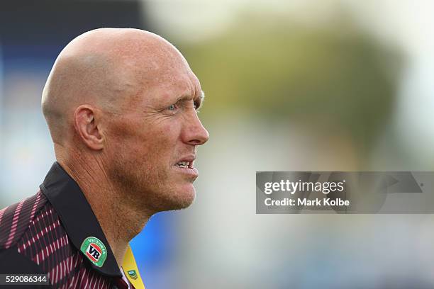 Country coach Craig Fitzgibbon watches on during the NSW Origin match between City and Country at Scully Park on May 8, 2016 in Tamworth, Australia.