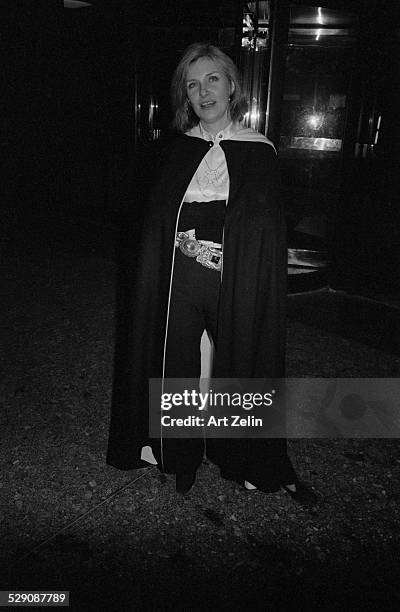 Joanne Woodward wearing a cape; circa 1970; New York.