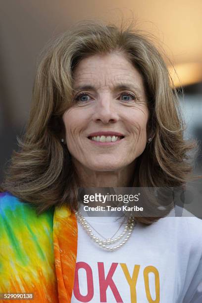 Caroline Kennedy, United States Ambassador to Japan delivers a speech at the rainbow pride parade on May 8, 2016 in Tokyo, Japan.