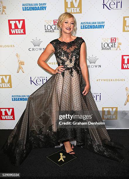 Shelley Craft arrives at the 58th Annual Logie Awards at Crown Palladium on May 8, 2016 in Melbourne, Australia.