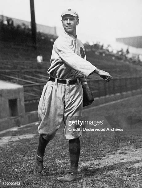 Portrait of Boston Braves center fielder Fred Snodgrass, Boston, Massachusetts, circa 1915.