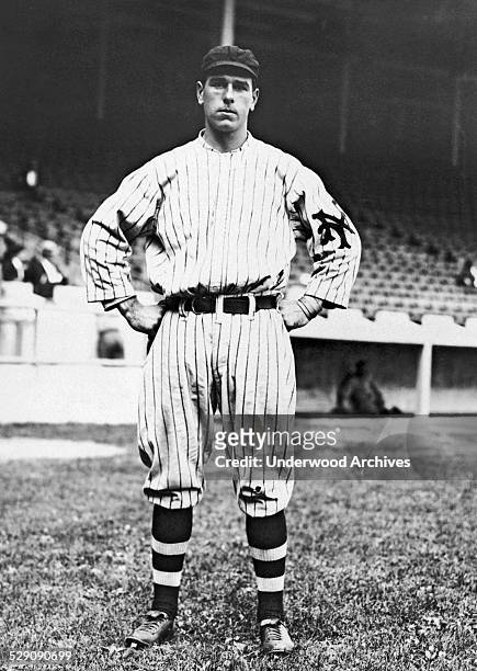Portrait of New York Giants center fielder Fred Snodgrass, New York, New York, circa 1911.
