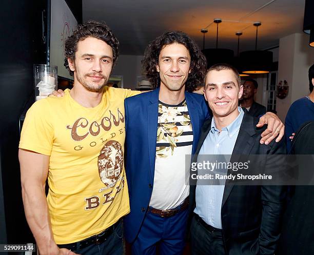 James Franco, Tom Franco and Dave Franco attend the Art of Elysium presents Tom Franco at the art salon on May 7, 2016 in Los Angeles, California.