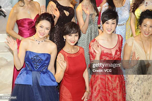 Miss Hong Kong and actress Angie Chiu attends the Wai Yin Association Anniversary Charity Ball 2016 on May 7, 2016 in Hong Kong, China.