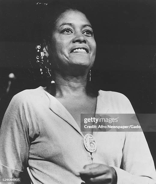African-American jazz vocalist, songwriter and actress Abbey Lincoln, September 23, 1980.