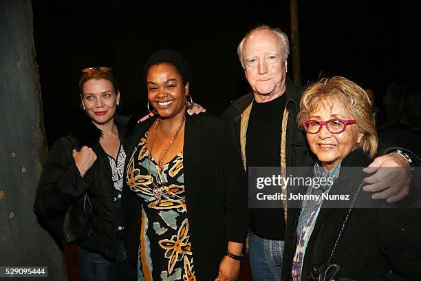 Laurie Holden, Jill Scott, Scott Wilson, and Heavenly Wilson attend The Golden Theatre on May 7, 2016 in New York City.