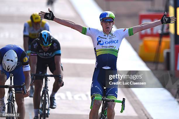 114th Paris - Roubaix 2016 Arrival / HAYMAN Matthew Celebration Joie Vreugde / Compiegne - Roubaix / Parijs PR / Tim De WaeleLC/Tim De Waele/Corbis...